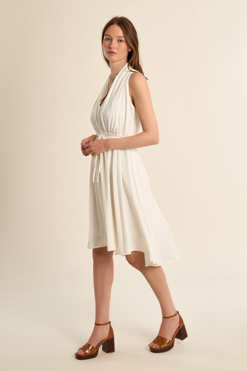 Robe courte sans manches, asymétrique