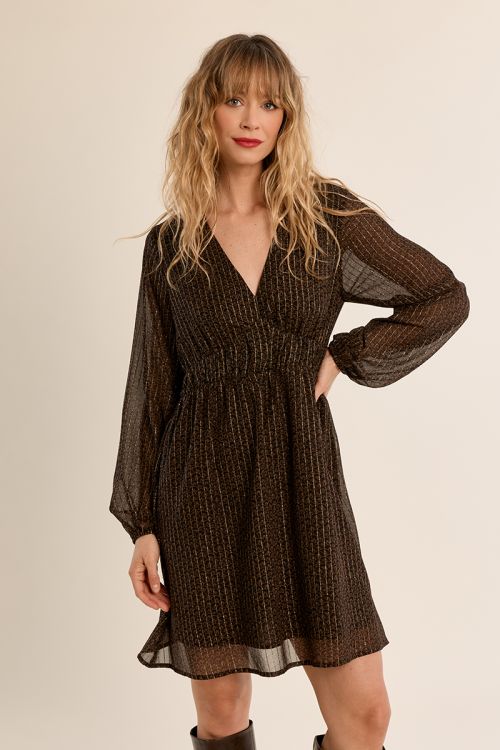 Vestido de manga larga con estampado
