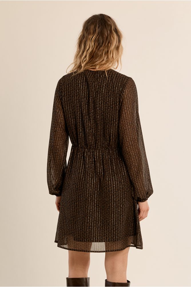 Midi dress in printed voile