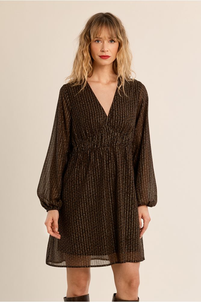 Vestido de manga larga con estampado