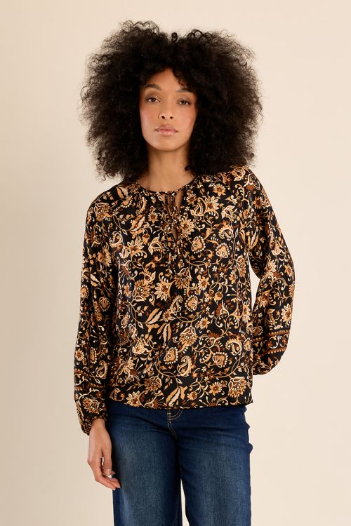 Blusa con stampa boho da annodare - Molly Bracken