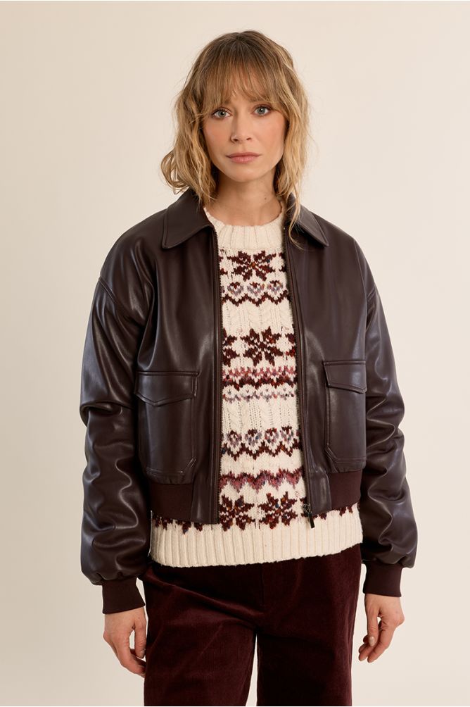 Chaqueta de manga larga con cuello solapa