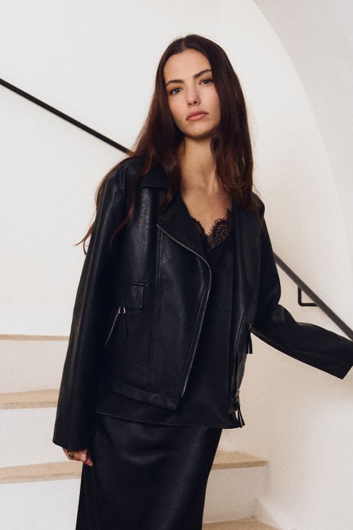 Faux leather jacket