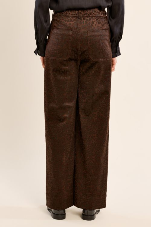 Pantalon satiné imprimé animalier