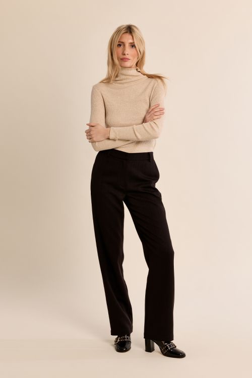 Pantalon droit, taille mi-haute