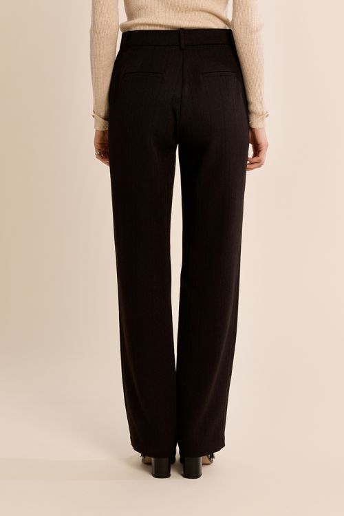 Pantalon droit, taille mi-haute