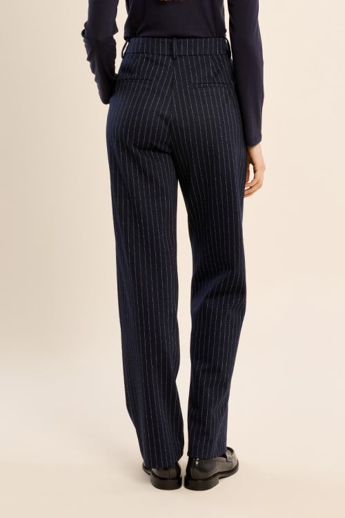 Pantalon tailleur droit, rayé