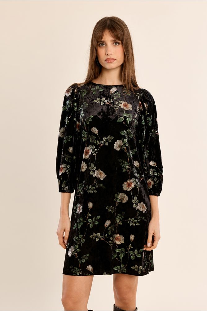 Robe en velours manches ballon