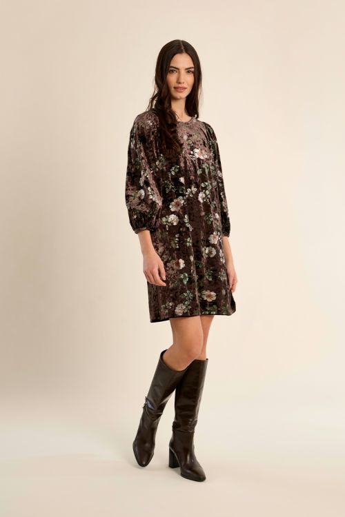 Robe en velours manches ballon