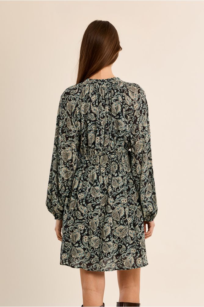 Vestido de manga larga con estampado