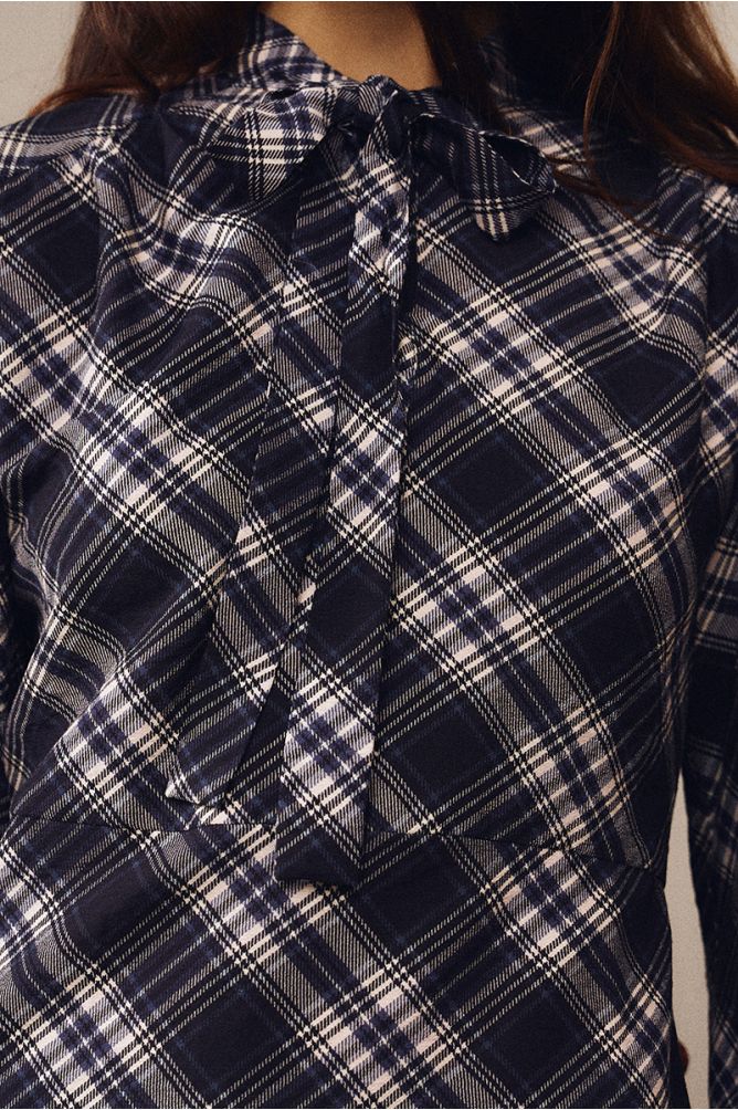 Vestido de manga larga con estampado