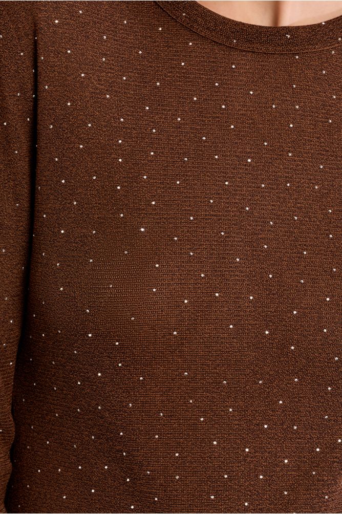 Semi-sheer polka dot top