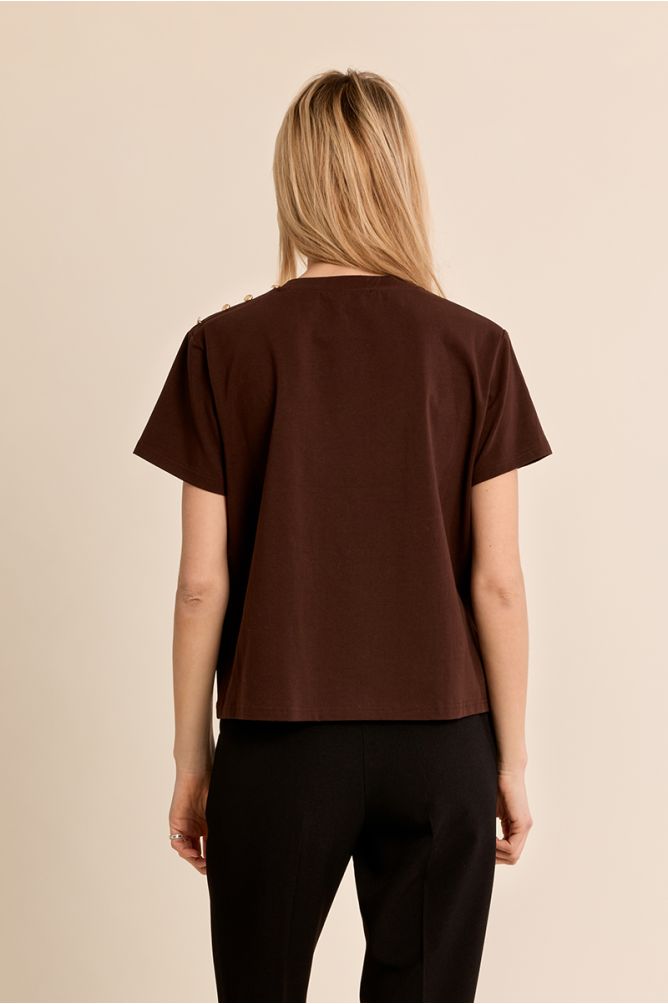 T-shirt crop en coton