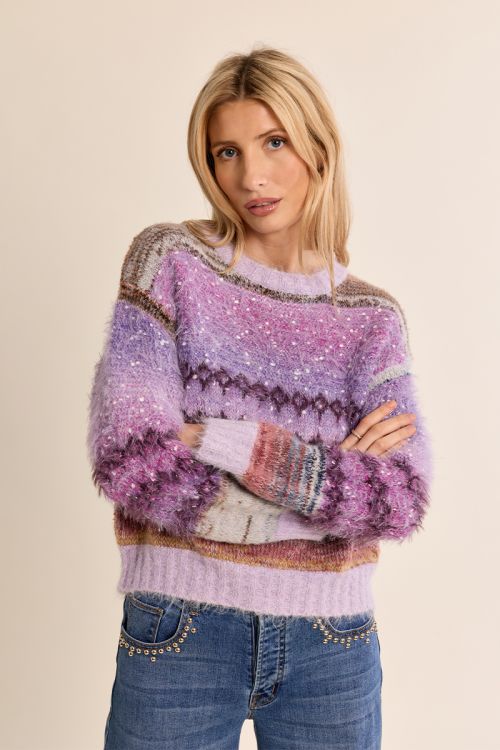 Fluffy knit sweater