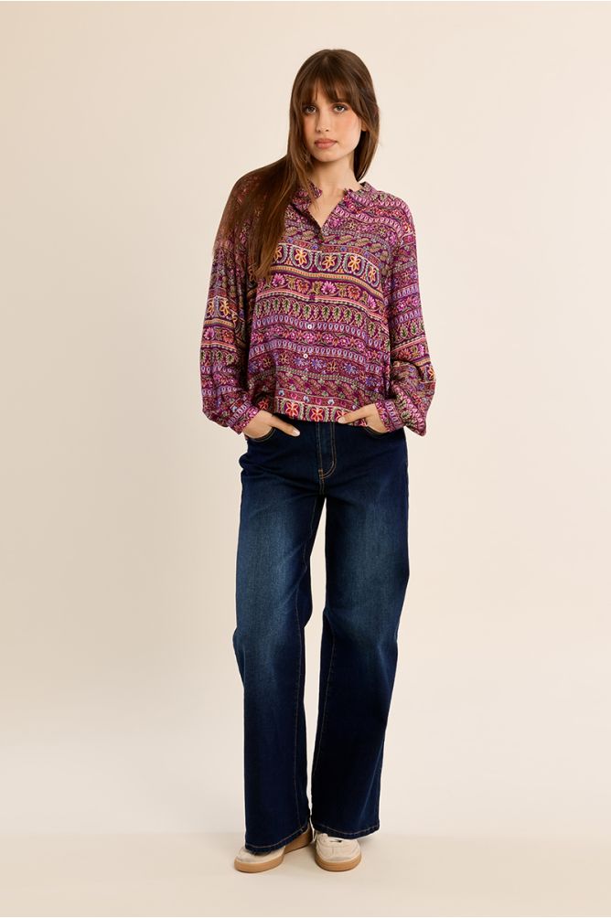 Blouse col Mao