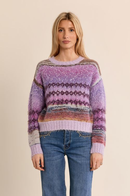 Fluffy knit sweater