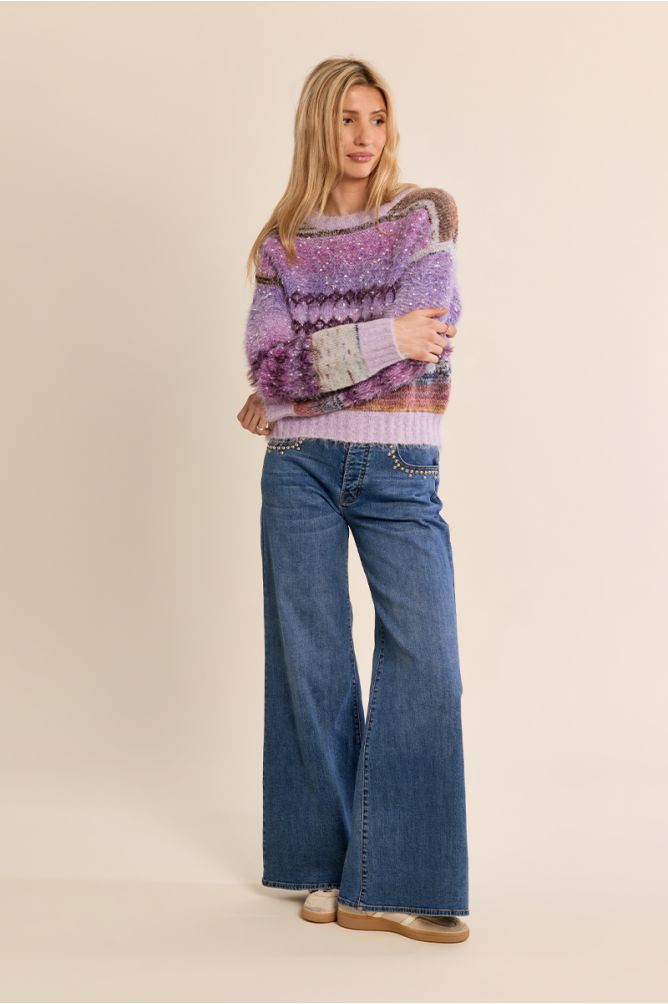 Pull en maille duveteux