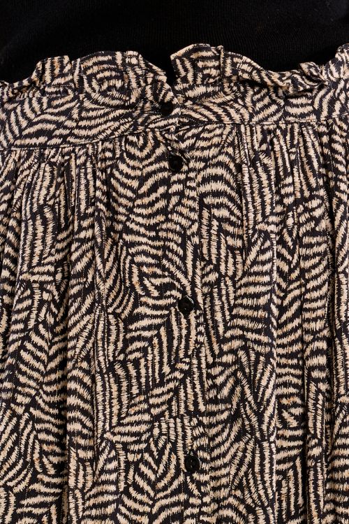Long flared skirt with buttons