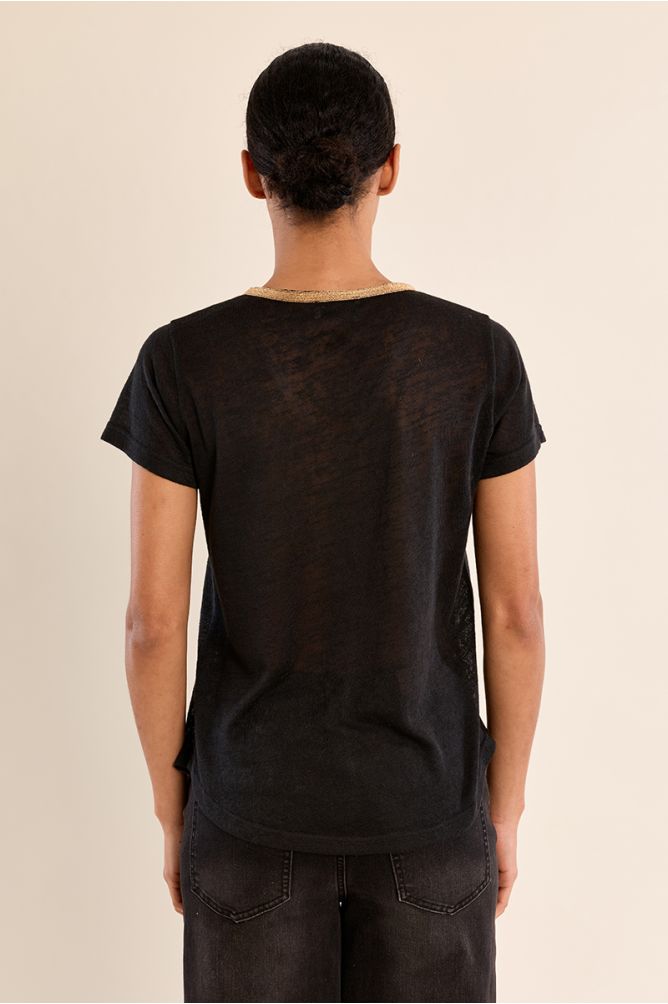 Camiseta de manga corta detalle ribete