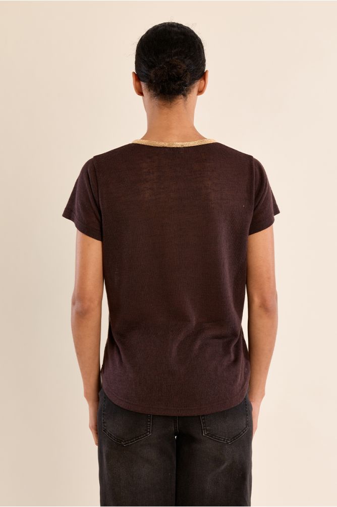 Iridescent V-neck T-shirt