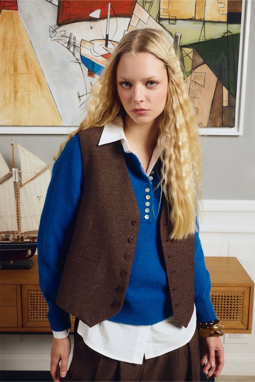Gilet panciotto smanicato con bottoni - Molly Bracken