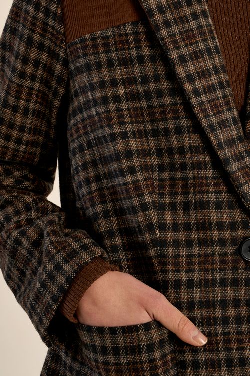 Blazer bimateriale a quadri - Molly Bracken