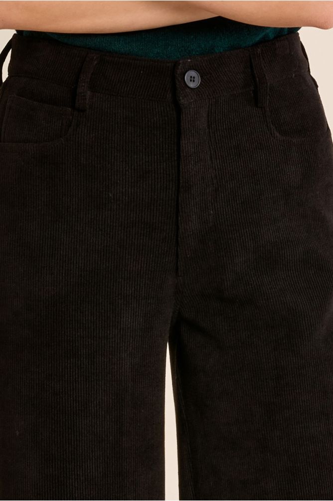 Corduroy flared trousers