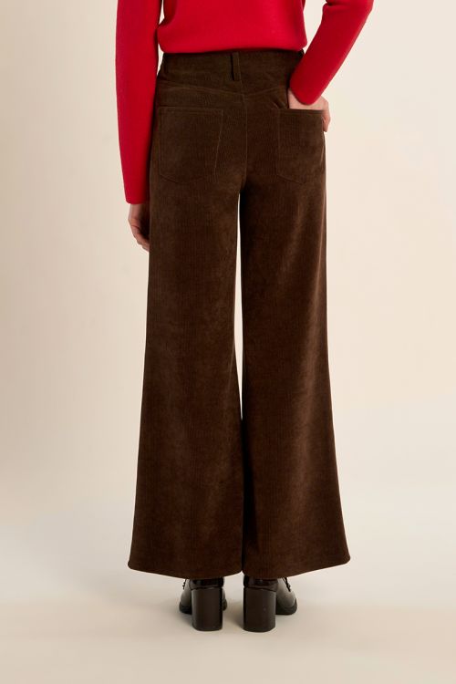 Corduroy flared trousers
