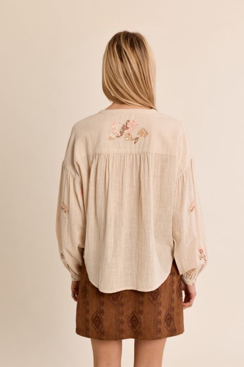 Blouse droite à boutons