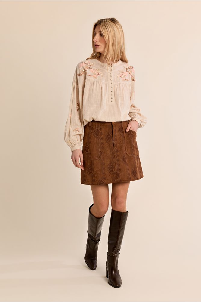 Blouse droite à boutons