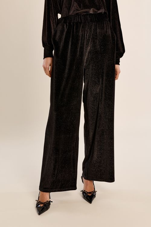 Sequined straight trousers