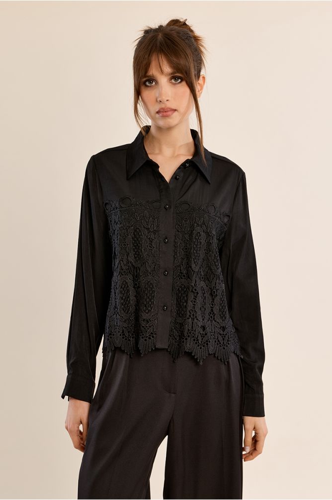Camicia corta ricamata - Molly Bracken