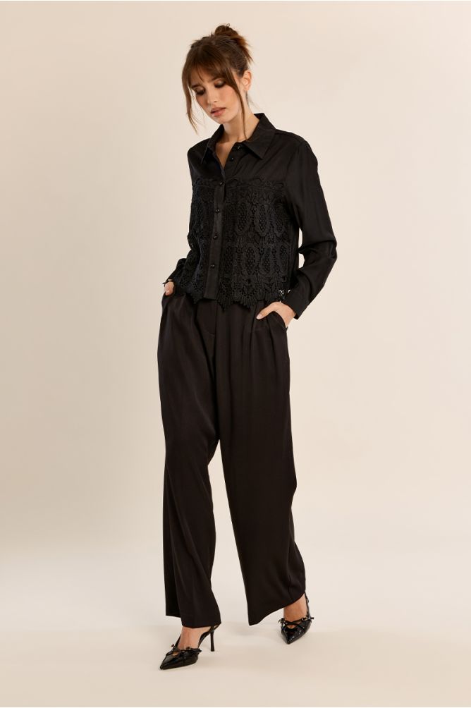 Camicia corta ricamata - Molly Bracken