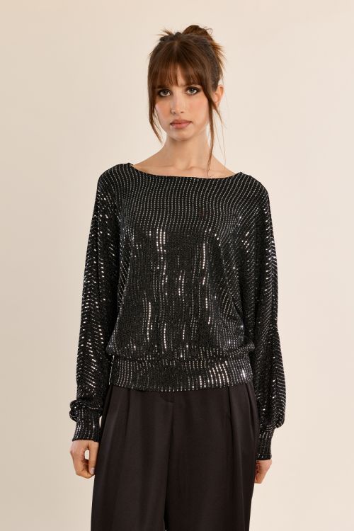 Top con estampado y abertura