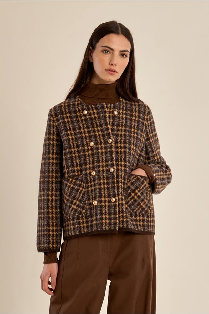 Veste officier à carreaux