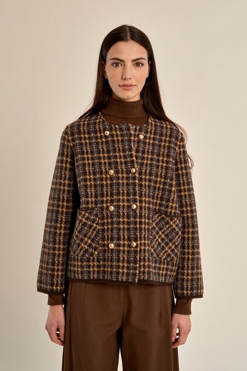 Plaid officer jacket