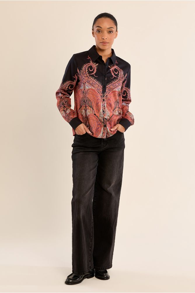 Blusa stampata bicolore - Molly Bracken