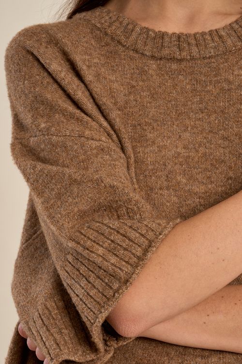 Flared knit sweater