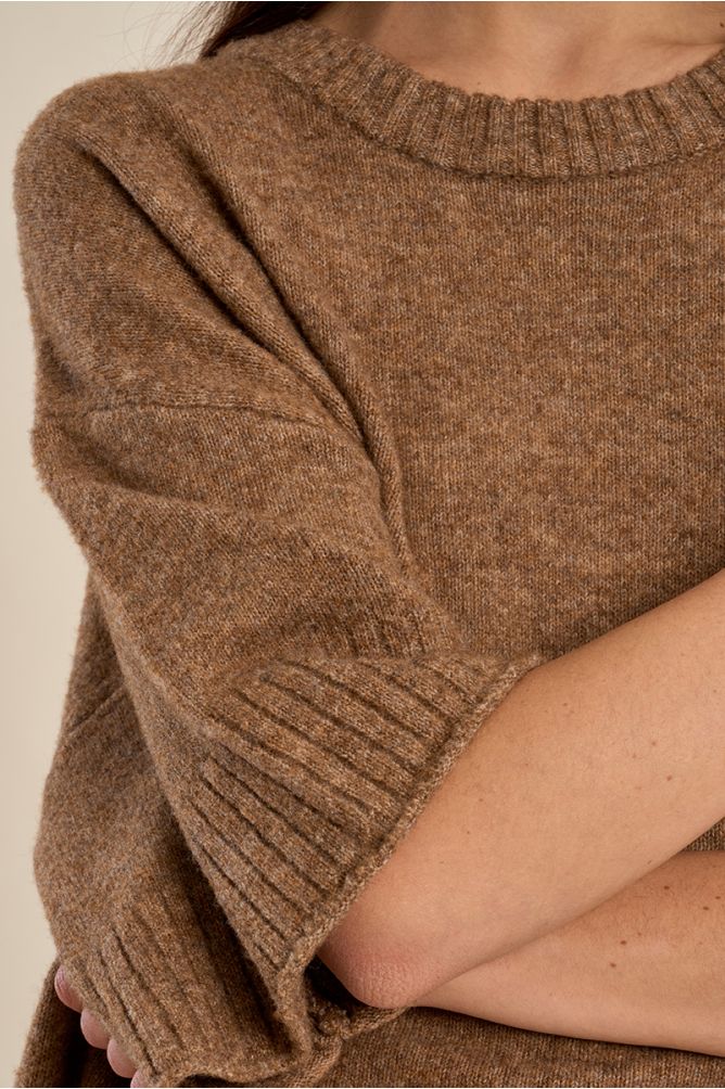 Flared knit sweater