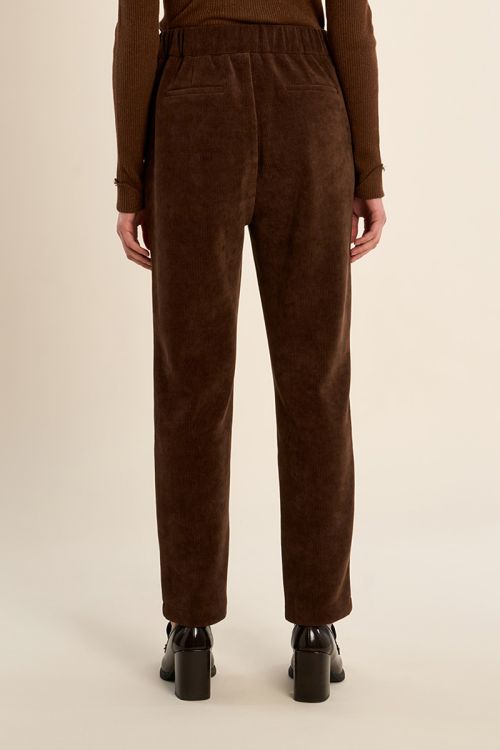 Pantalon carotte en velours