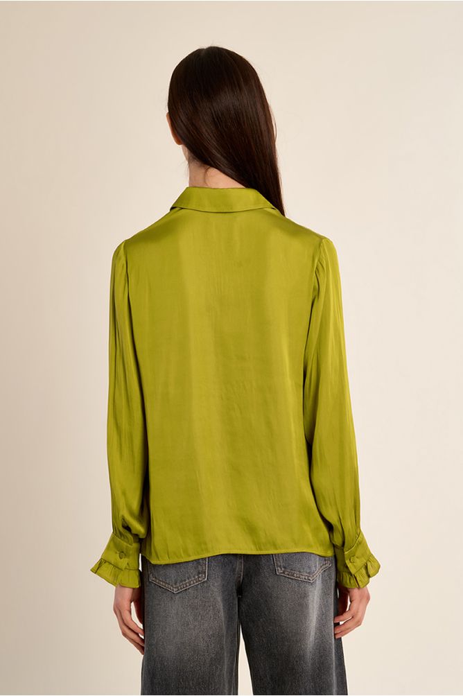 Satin crop shirt