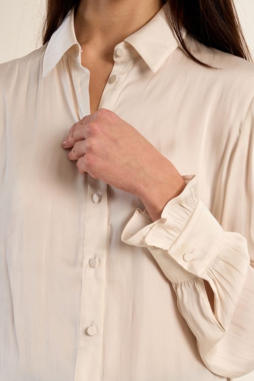 Chemise satinée crop
