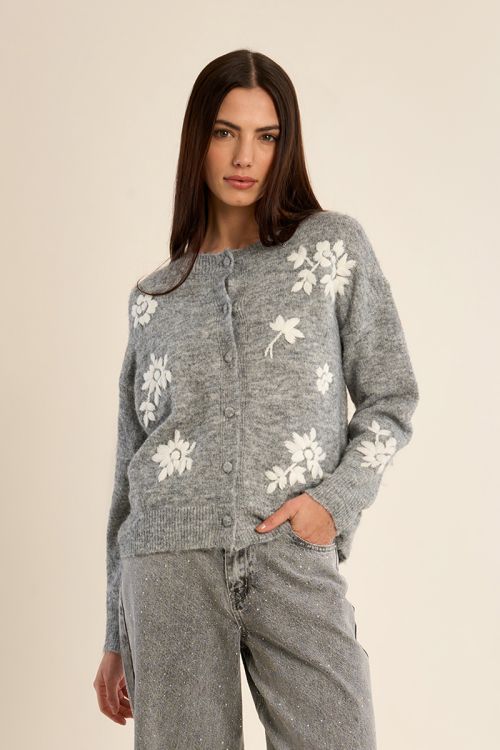 Cárdigan de manga larga con estampado