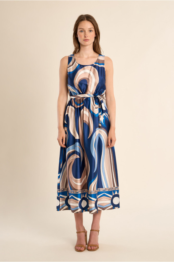 Long printed dress