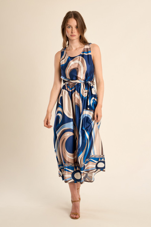 Robe longue imprimée