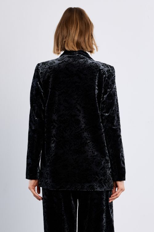 Blazer aterciopelado con estampado