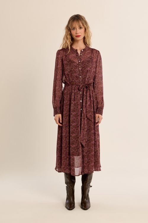 Long dress, in semi-transparency
