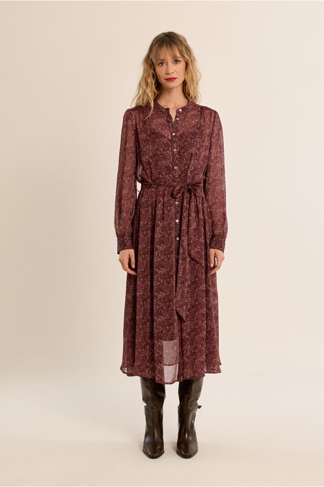 Robe longue, en semi-transparence