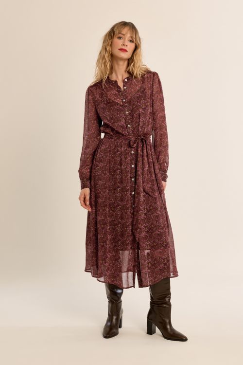 Robe longue, en semi-transparence