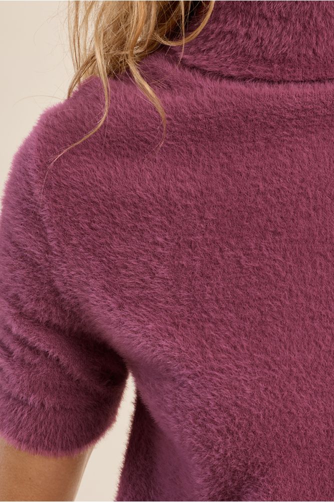 Pull duveteux, sans manches